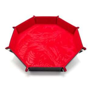 CritStones Folding Dice Tray Dragon Skin XL Edition Red Glassstaff
