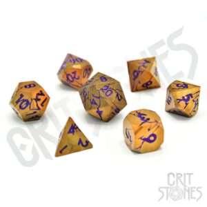 CritStones Metal Dice Set Shattered Sigils (7) Glassstaff