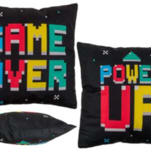 CUSCINO RETRO GAME POWER UP & GAME OVER VIDEOGAMES - GADGET