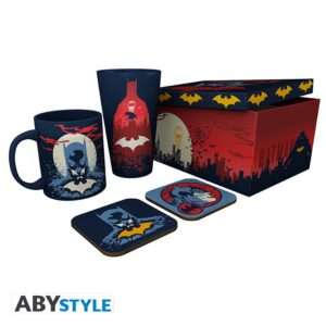 DC Comics Batman Set Bicchiere XXL + Tazza + 2 Sottobicchieri Luminosi AbyStyle