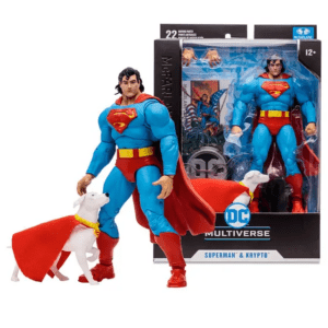 Dc Comics Multiverse Action Figure Superman e Krypto 18 cm Mcfarlane Toys
