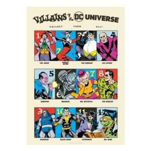 Dc Comis Art Print 90th Anniversary Villains Edizione Limitata 42 X 30 Cm Fanattik