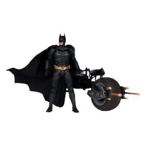 Dc Multiverse Il Cavaliere Oscuro Action Figure Batman e Batpod 18Cm Mcfarlane Toys