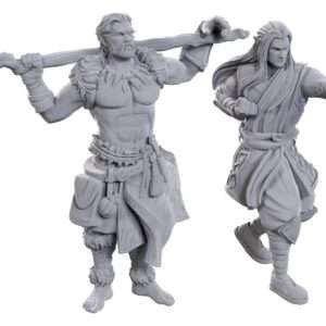 D&d Nolzur's Marvelous Miniatures Unpainted Miniatures 2-pack Archdruid & Martial Arts Adept Wizbambino