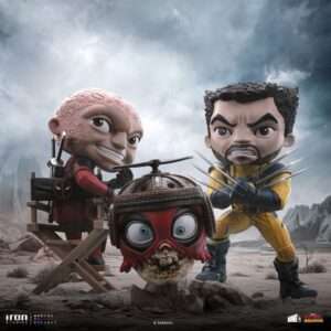 Deadpool & Wolverine Mini Co. Pvc Figura Deadpool E Wolverine Set Unmasked 14 Cm Iron Studios