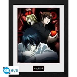 Death Note - Framed Print "light, L E Misa" (30x40)