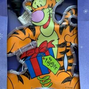 DECORAZIONE LUMINOSA PVC WINNIE THE POOH TIGRO CON LUCI 40 CM ADDOBBI NATALE