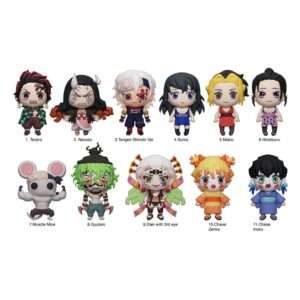 Demon Slayer: Kimetsu No Yaiba 3d Pvc Bag Clips Series 6  Con Figura Int.