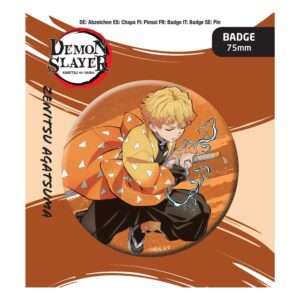 Demon Slayer: Kimetsu No Yaiba Spilla Badge Zenitsu Agatsuma 7.5 Cm Popbuddies