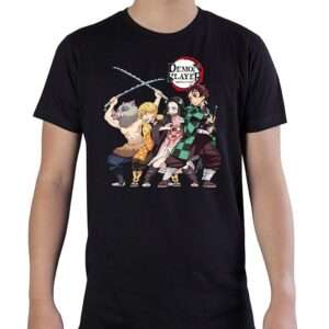 Demon Slayer - Tshirt "group" Man Ss Black - Basic Large