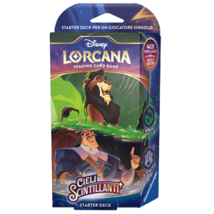 Disney Lorcana Cieli Scintillanti Starter Deck Smeraldo/Acciaio ITA Ravensburger