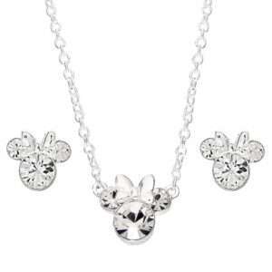 Disney Minnie Set Collana + Orecchini Silver Peers Hardy