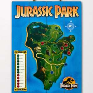 Doctor Da Collezionejurassic Park In Legno Map Poster Poster