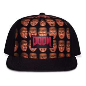Doom Cappellino Snapback Doom Faces Background Difuzed