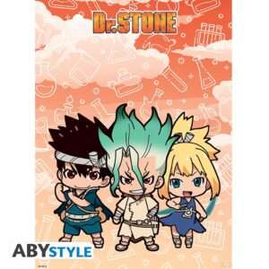 Dr Stone Poster "Senku, Kohaku, & Chrome" 52x38 Cm Abystyle