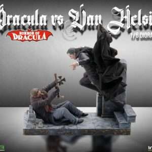 Dracula Statua Diorama Resina Dracula Vs Van Helsing 28x43x40.5 Infinite Statue