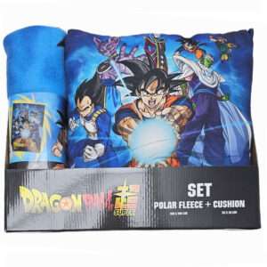 Dragon Ball Super Coperta In Pile + Cuscino Set Toei Animation