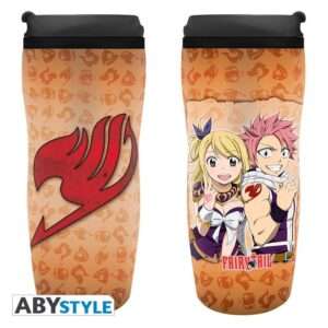 Fairy Tail - Tazza Da Viaggio "lucy, Natsu & Emblem"