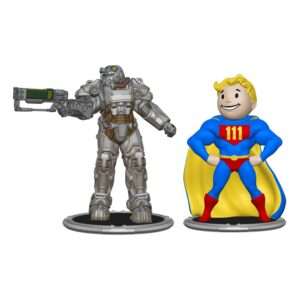 Fallout Mini Figures 2-Pack Set C T-60 & Vault Boy (Power) 7 Cm Syndicate Collectibles