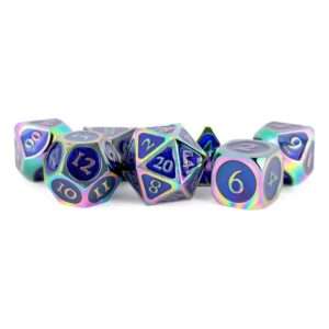 Fanroll  Dice Set Arcobaleno Con Blue Enamel (7) Fanroll
