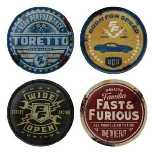 Fast & Furious Sottobicchiere 4-pack Vintage Style Fanattik