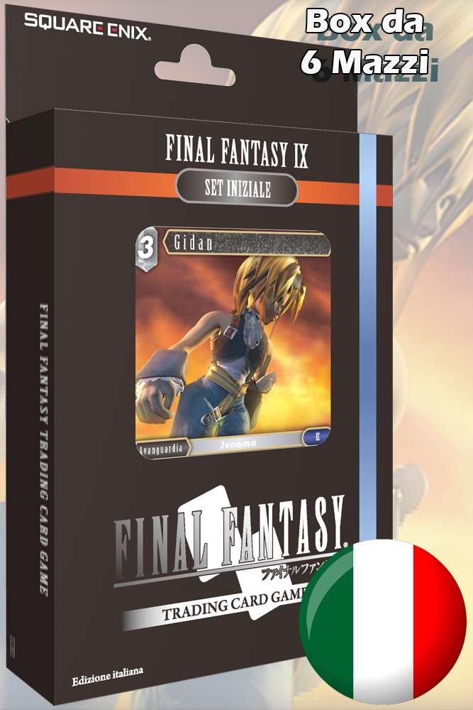 Final Fantasy Card Game IX Starter Box 6 Decks Italiano Square Enix
