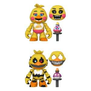 Five Nights At Freddy's Snap Action Figures Nightmare Chica & Toy Chica 9 Cm Funko