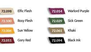 GAME COLOR SET 72195 AZTEC DRAGONS Colori Vallejo