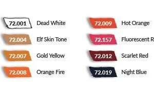 GAME COLOR SET 72196 FIRE DRAGONS Colori Vallejo