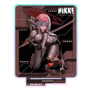 Goddess Of Victory: Nikke Crouching Series Acrylic Stand Scarlet Holographic 14 Cm Sakami Merchandise