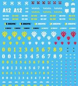 GUNDAM HIGH GRADE HG MODEL KIT DECAL 28 MULTI USE ZEON MS 1 BANDAI