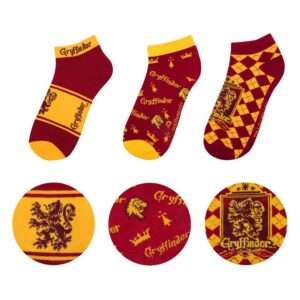 Harry Potter Ankle Calzini 3-pack Grifondoro taglia unica Cinereplicas