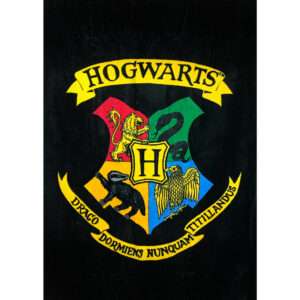 Harry Potter Telo Mare Asciugamano Nero con Stemma Hogwarts Groovy