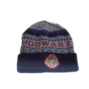 Harry Potter Berretta Invernale Grigia e Blu Hogwarts Taglia Unica Warner Bros.
