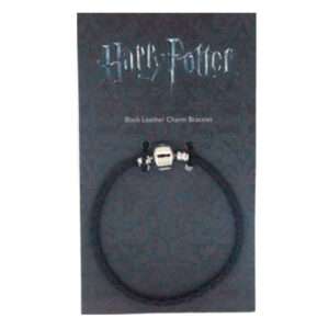 Harry Potter Black Leather Ciondolo Braccialetto The Carat Shop