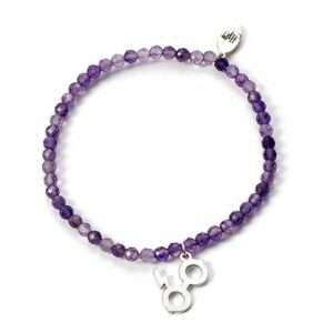 Harry Potter Bracciale Perle Viola Ciondolo Occhiali e Cicatrice Harry Distrineo