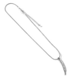 Harry Potter Collana placcata Argento con Ciondolo a Piuma 40,6 cm Carat Shop