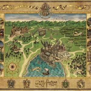 Harry Potter Jigsaw Puzzle Hogwarts Map (1500 Pezzi) Ravensburger