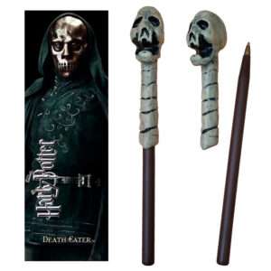Harry Potter Mangiamorte Skull Wand Pen E Segnalibro Noble Collection