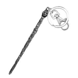 Harry Potter Metal Portachiavi Deathly Eater Wand Con Figure Int.