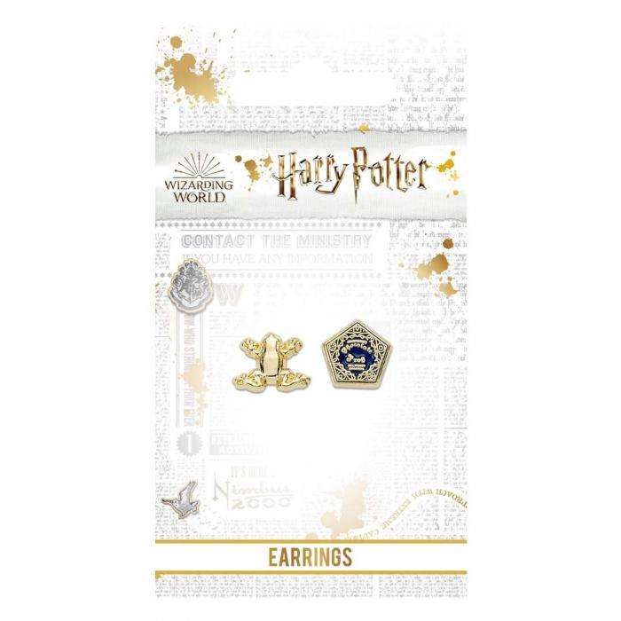Harry Potter Orecchini a Bottone Placcati in oro Rana di Cioccolato Carat Shop
