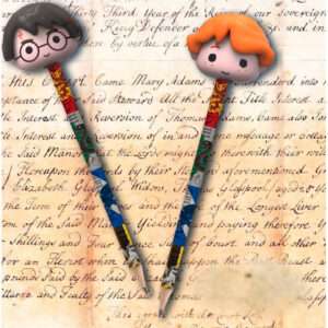 Harry Potter Set 2 Pencils Con 3d Gomma Per Cancelleria Toppers Blue Sky Studios