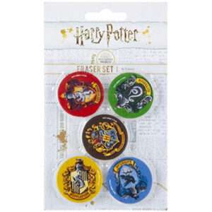 Harry Potter Set 5 Pezzi Gomme Per Cancelleria