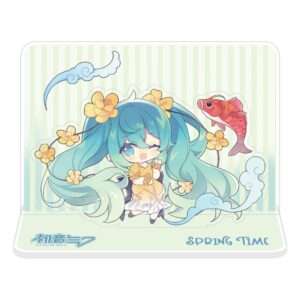 Hatsune Miku Acrylic Figura Standee Hatsune Miku Spring Time Chibi Miku Con Koi 11 Cm Popbuddies