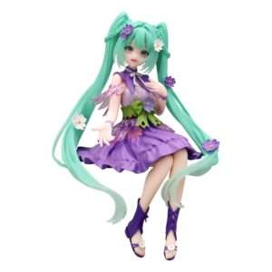 Hatsune Miku Noodle Stopper Pvc Statua Flower Fairy Cosmos Purple Color Ver. 14 Cm Furyu