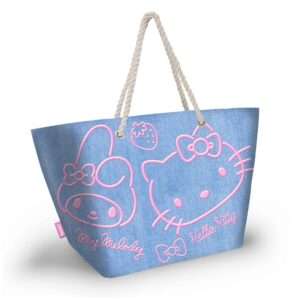 Hello Kitty Denim Borsa Da Spiaggia Karactermania