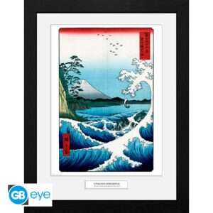 Hiroshige Stampa Incorniciata "The Sea At Satta" (30x40 Cm) GB Eye