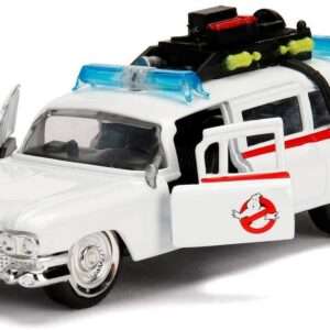 Jada Cadillac Ghostbustoers Ecto-1 1959 Die Cast 1:32 Funzionamento A Ruota Libera