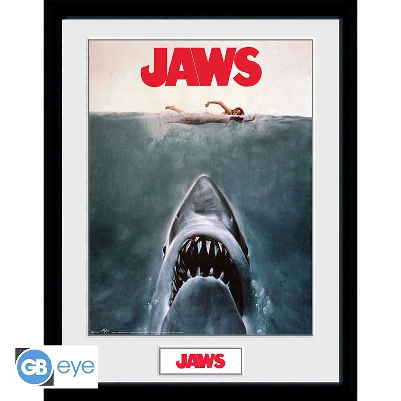 Jaws Stampa Incorniciata "Key Art" (30x40 Cm) GB Eye