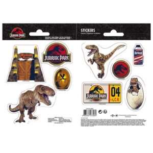 Jurassic Park Adesivi Stickers 16x11 cm 2 Fogli ABYstyle